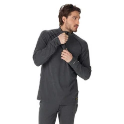First Layer Homme Burton Men Expedition 1/4 Zip True Black Heather