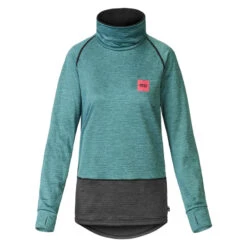 Polaire Picture Blossom Grid Fleece Dark Sea