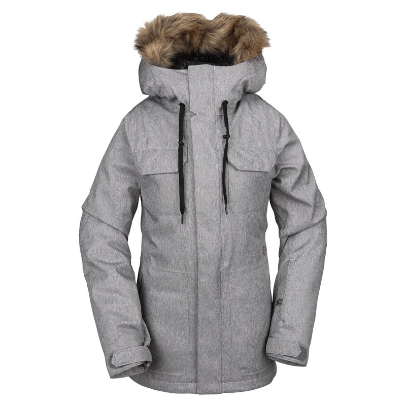 Veste Snow Femme Volcom Shadow Insulated Jacket Heather Grey 3 Veste Snow Femme Volcom Shadow Insulated Jacket Heather Grey